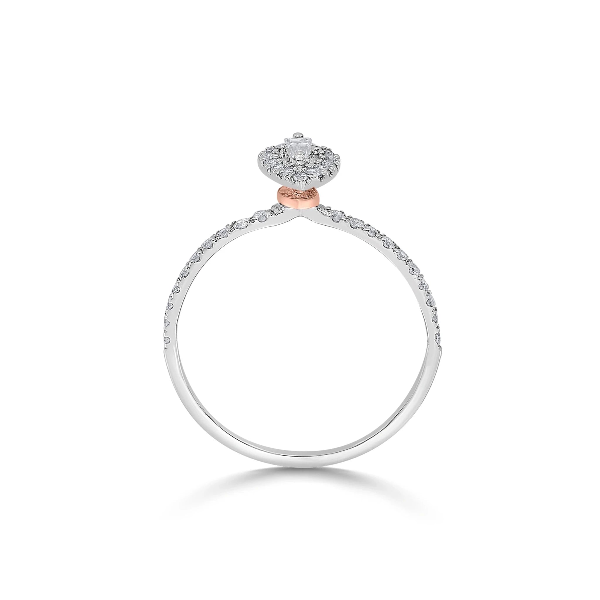 Boujee Radiant Teardrop Halo Ring - Zen Diamond India