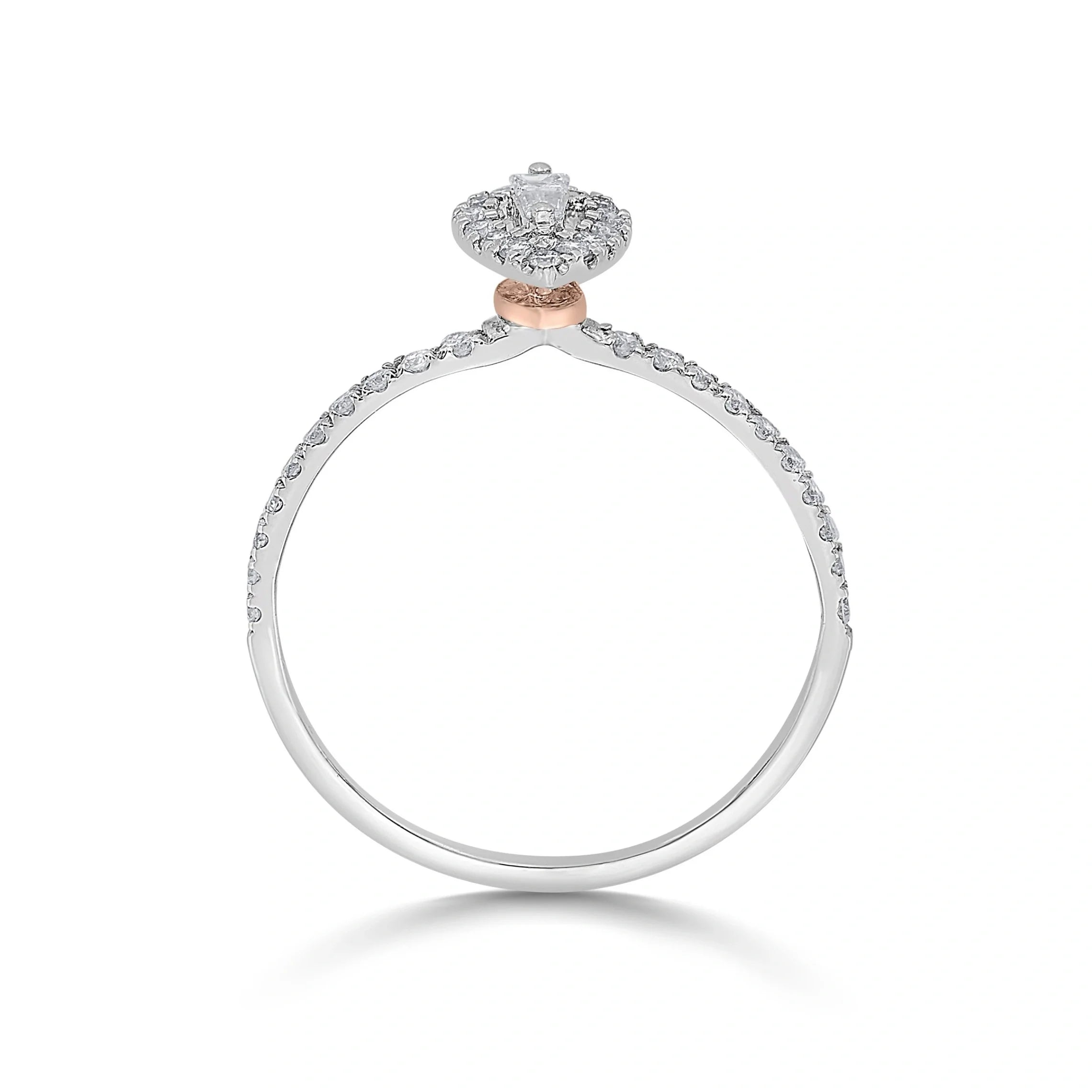 Boujee Radiant Teardrop Halo Ring - Zen Diamond India