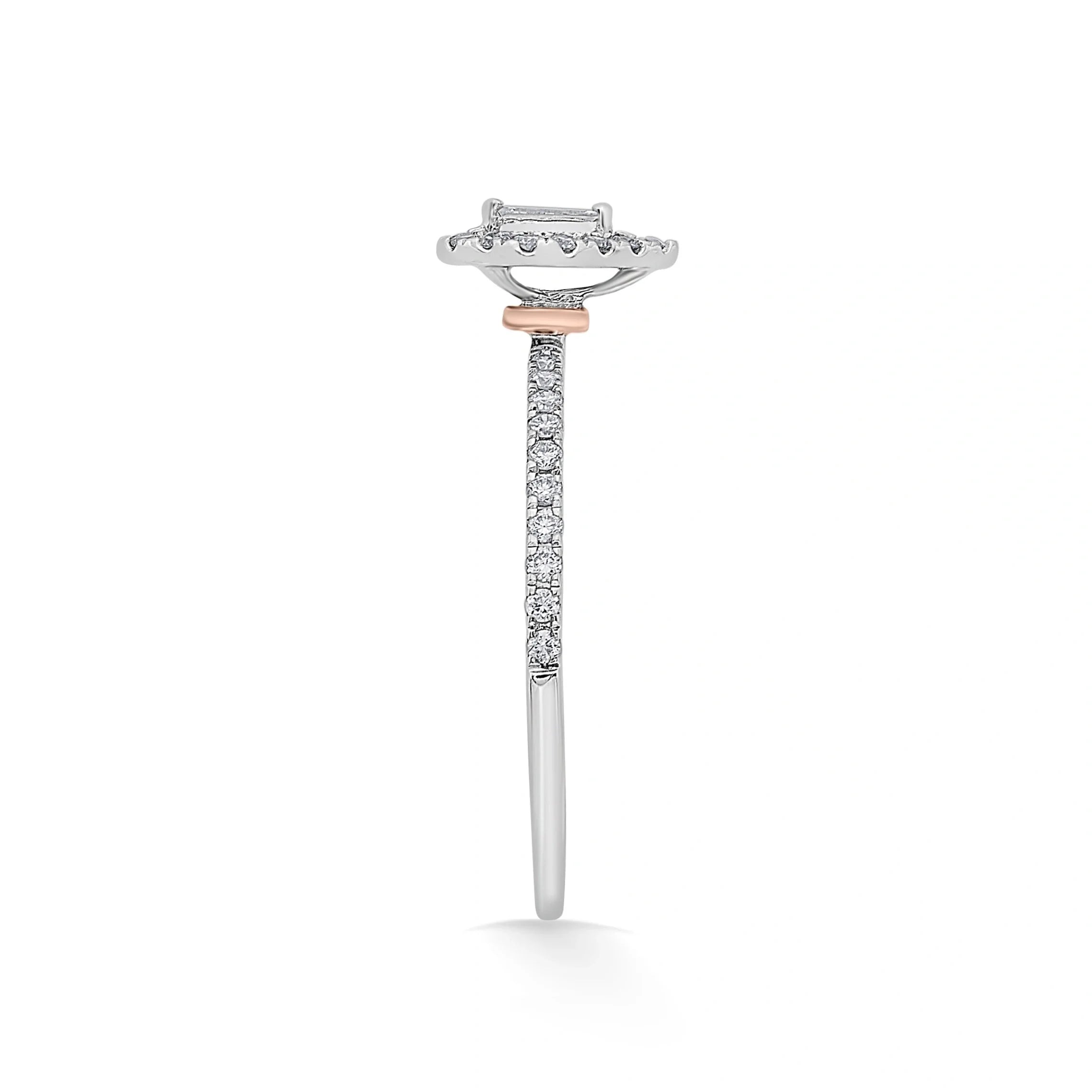 Boujee Radiant Teardrop Halo Ring - Zen Diamond India