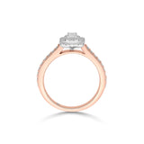 Sassy Dazzling Diva Emerald Halo Ring - Zen Diamond India