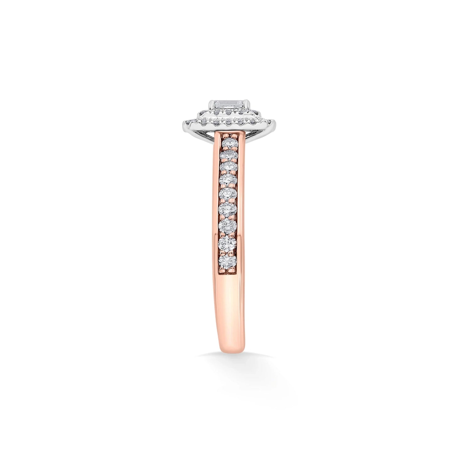 Sassy Dazzling Diva Emerald Halo Ring - Zen Diamond India