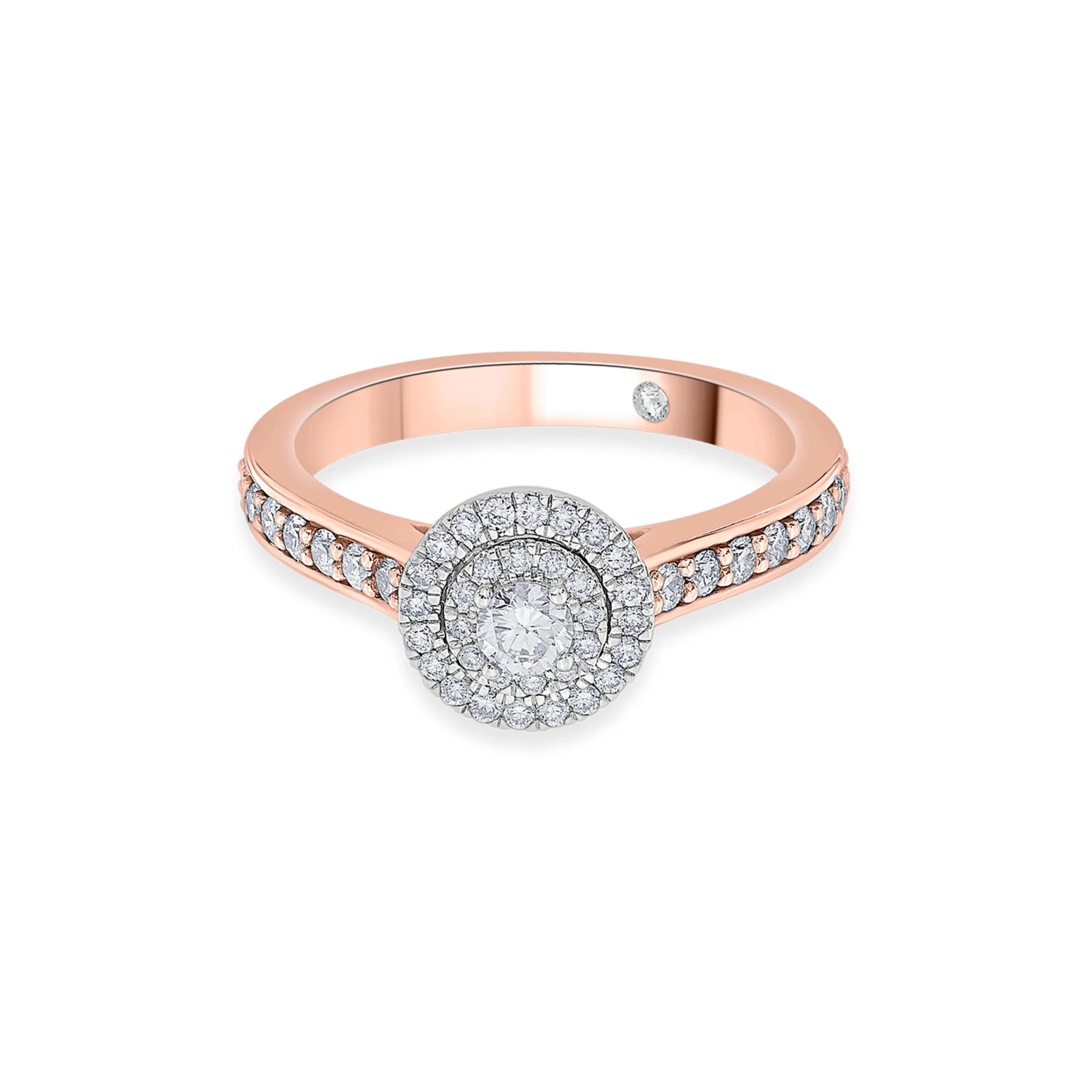 Sassy Radiant Halo Bliss Diamond Ring - Zen Diamond India
