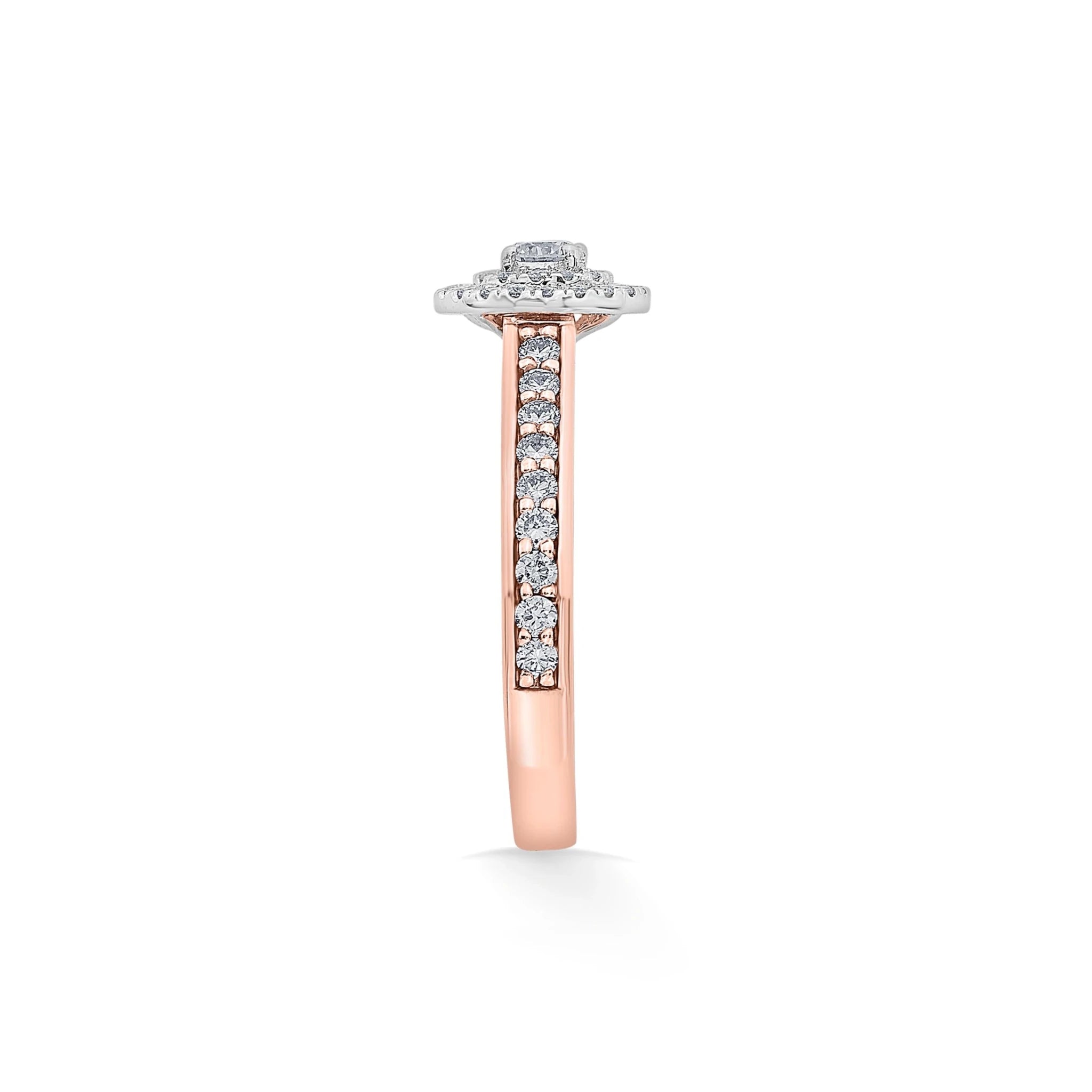 Sassy Radiant Halo Bliss Diamond Ring - Zen Diamond India