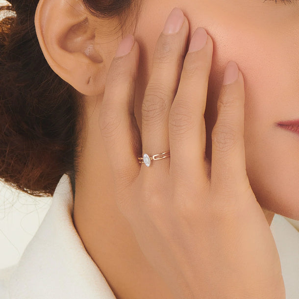 Boujee Marquise Cluster Ring - Zen Diamond India