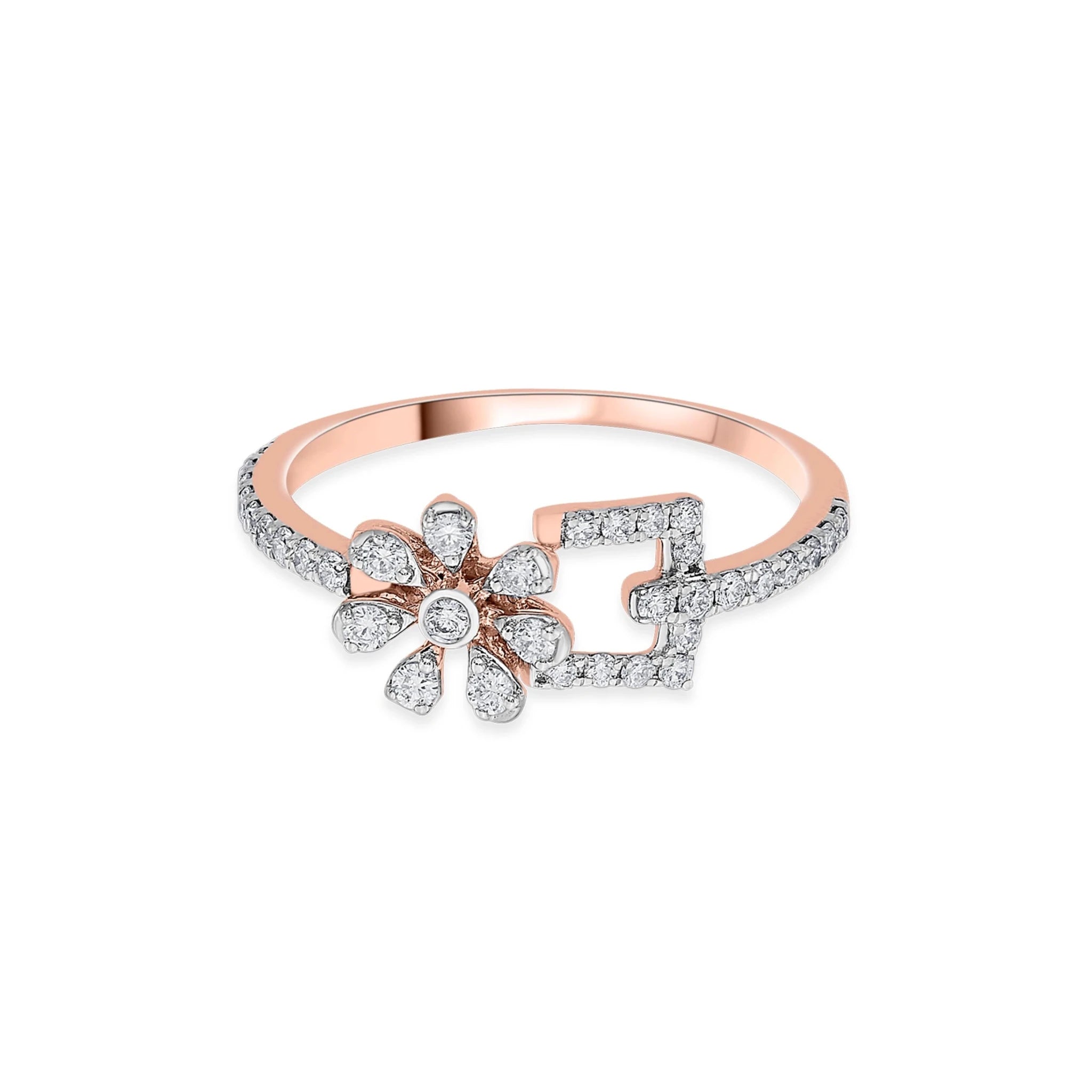 Sassy Petal Charm Diamond Ring - Zen Diamond India