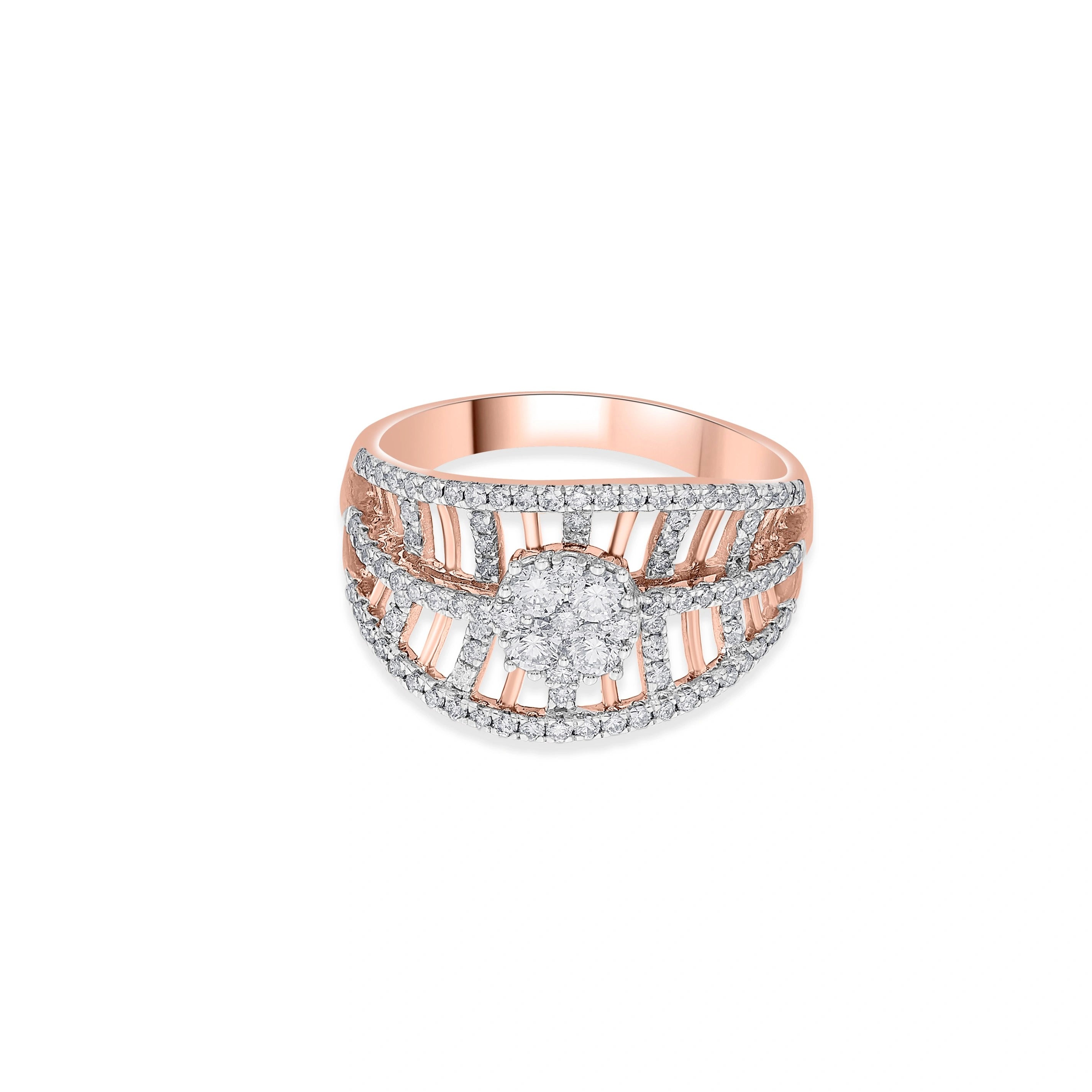 Enchante Sparkling Canopy Diamond Cuff Ring
