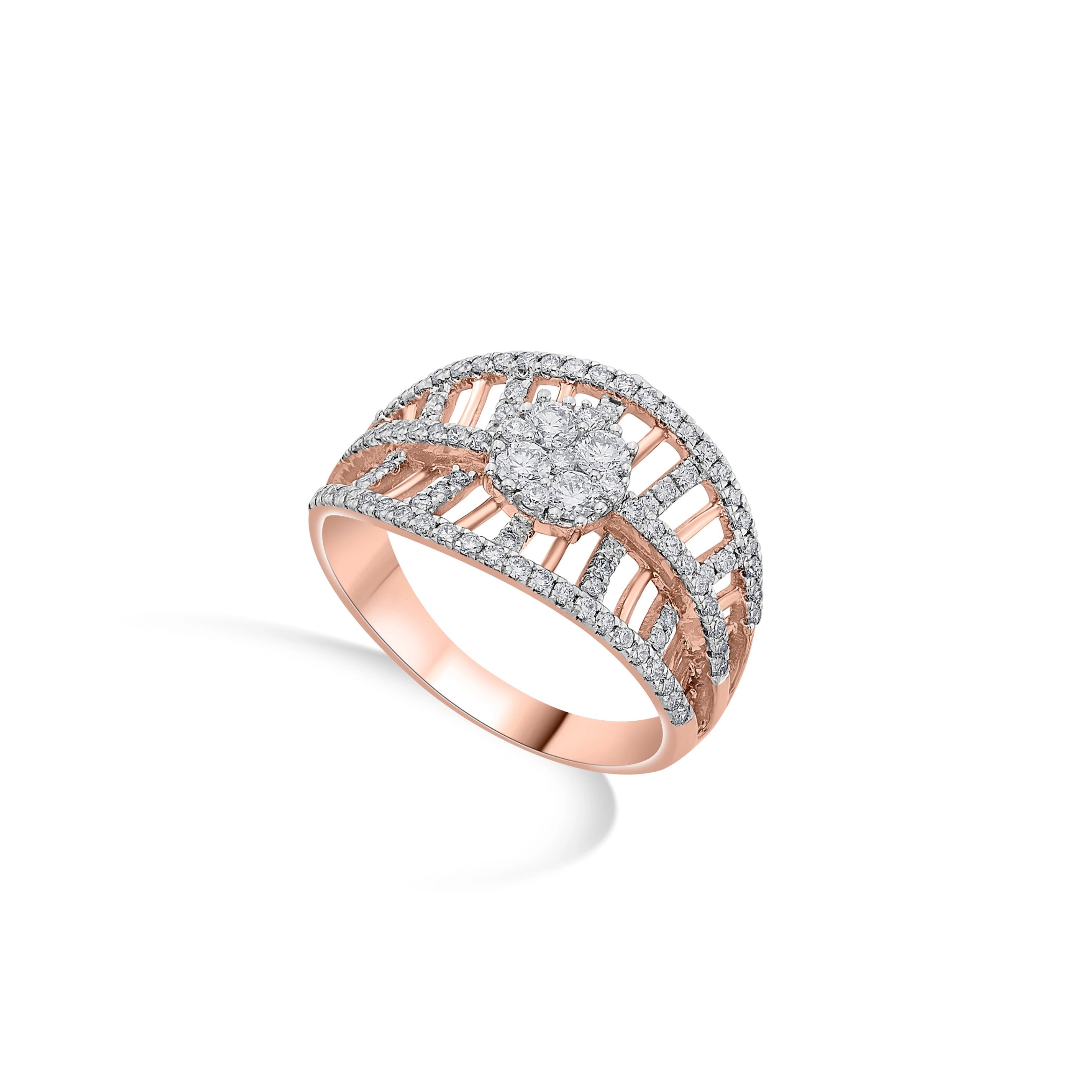 Enchante Sparkling Canopy Diamond Cuff Ring
