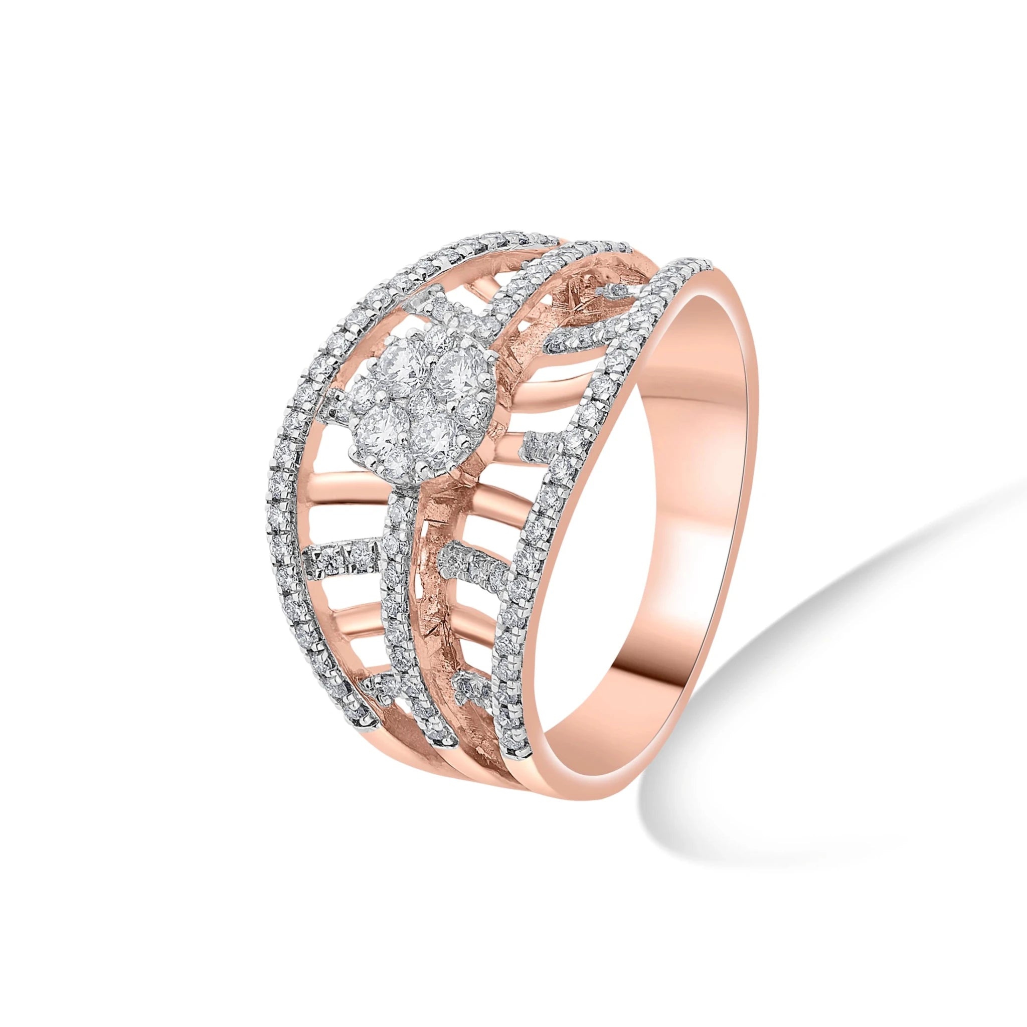 Enchante Sparkling Diamond Grotto Ring - Zen Diamond India