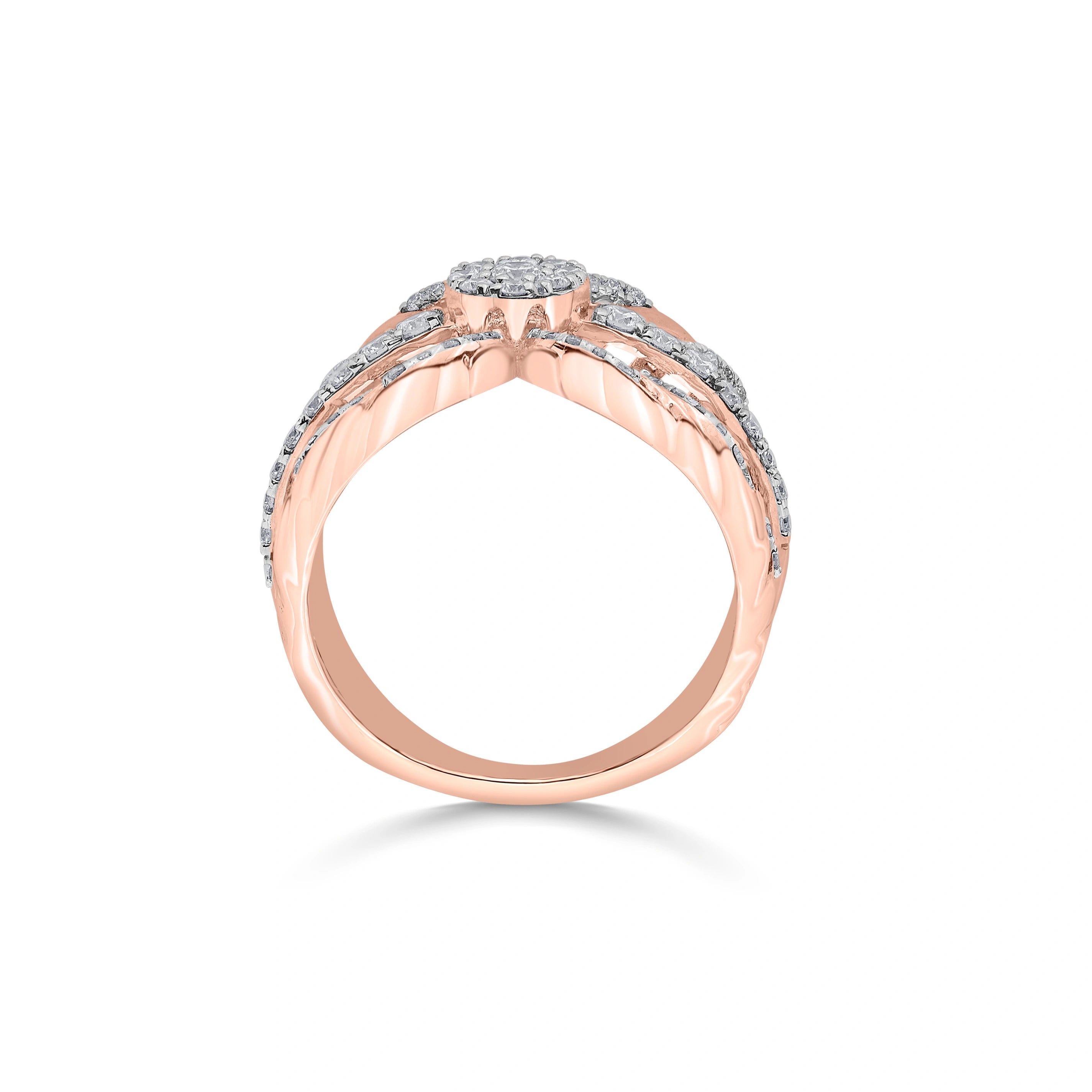 Enchante Diamond Butterfly Wings Statement Ring