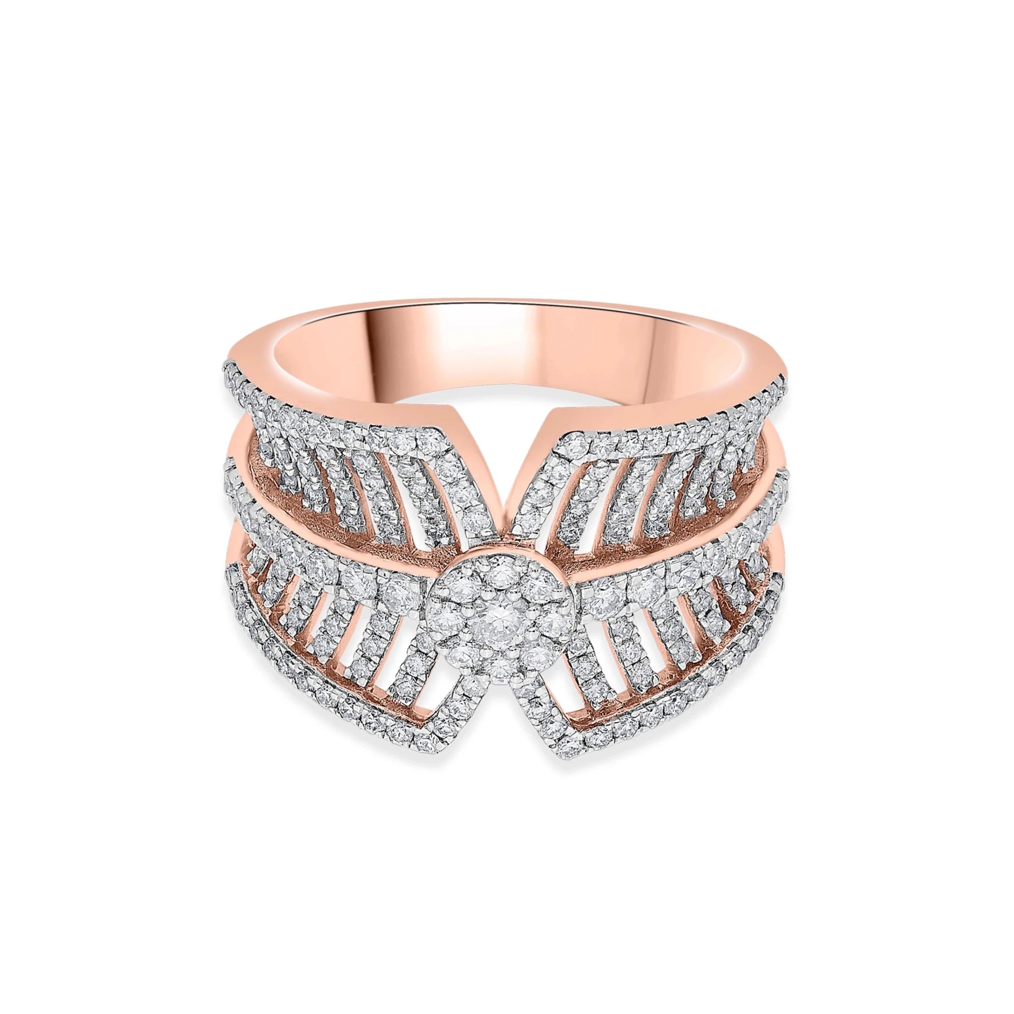Enchante Royal Diamond Feather Statement - Zen Diamond India