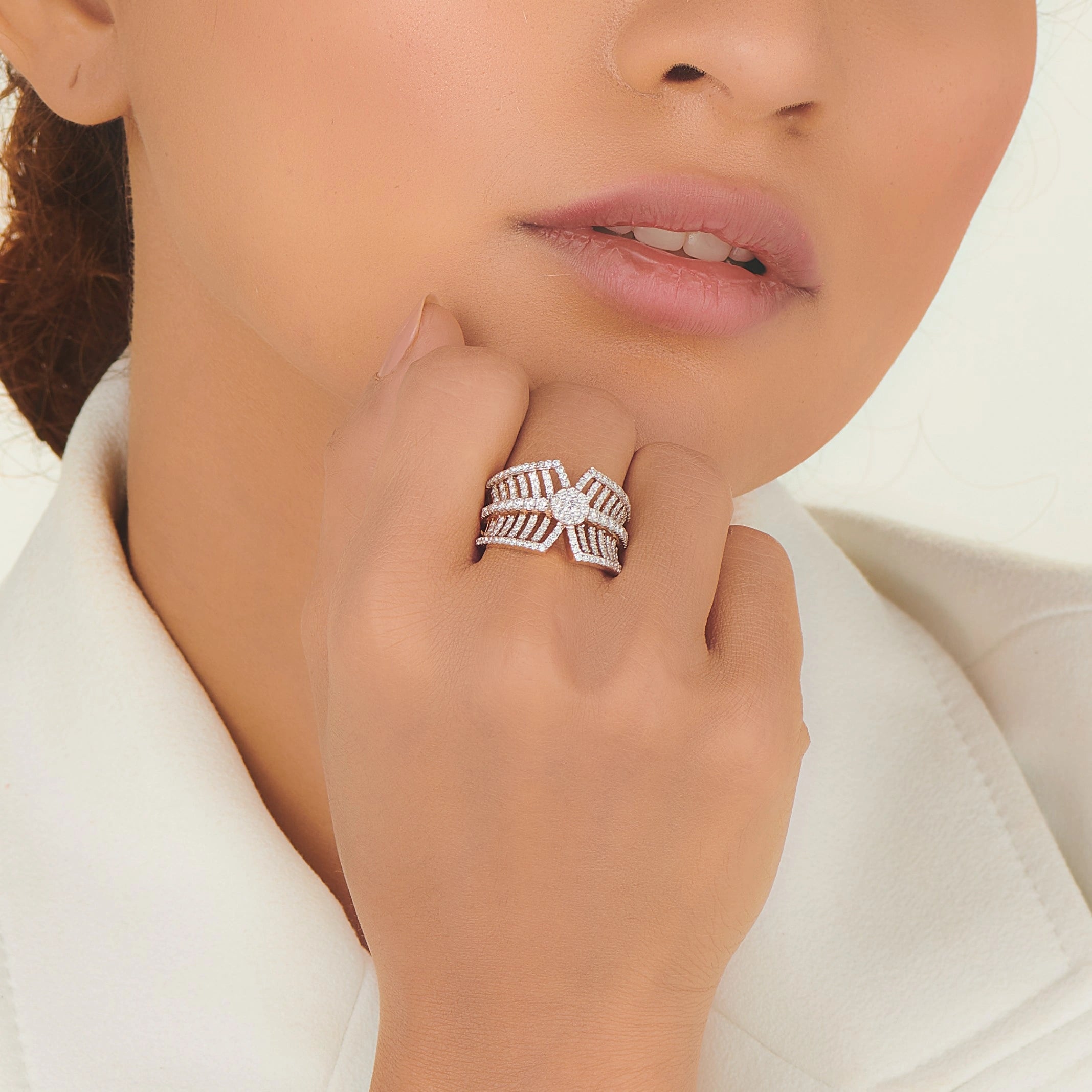 Enchante Royal Diamond Feather Statement