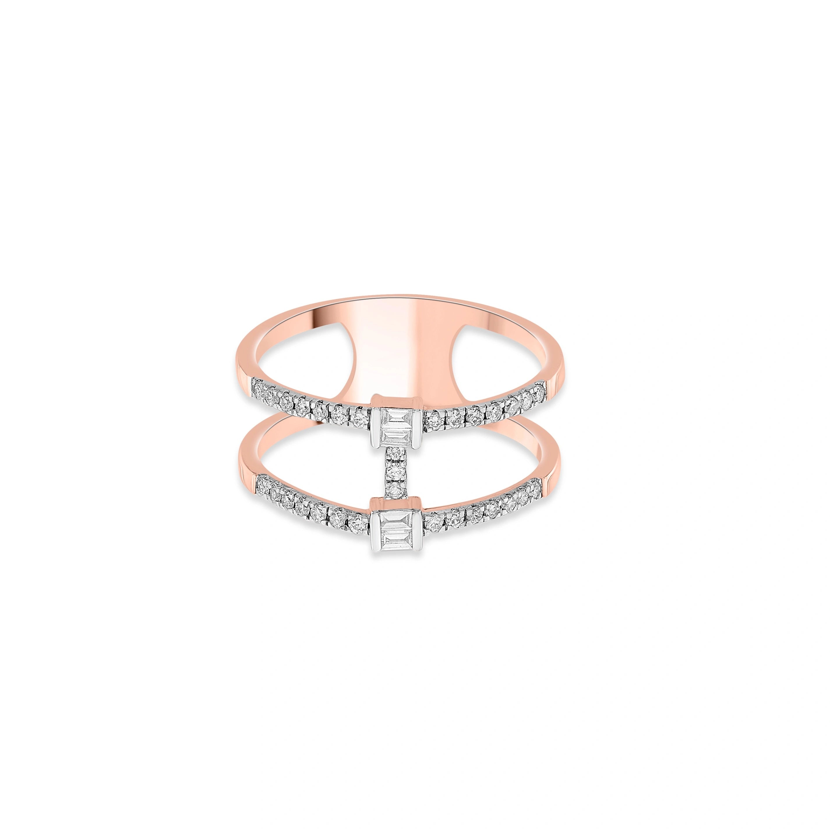 Baguette Beam Stack Ring