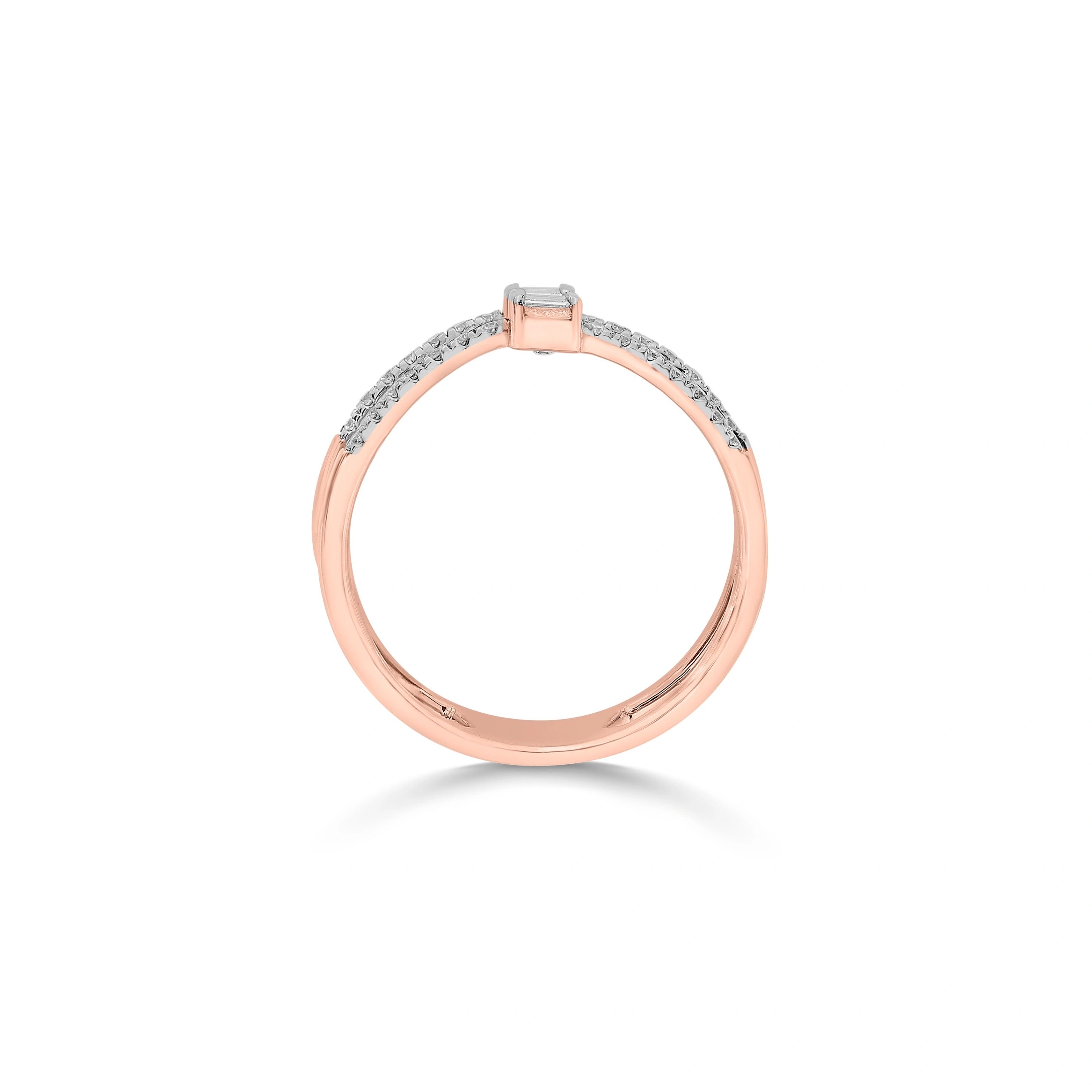 Baguette Beam Stack Ring