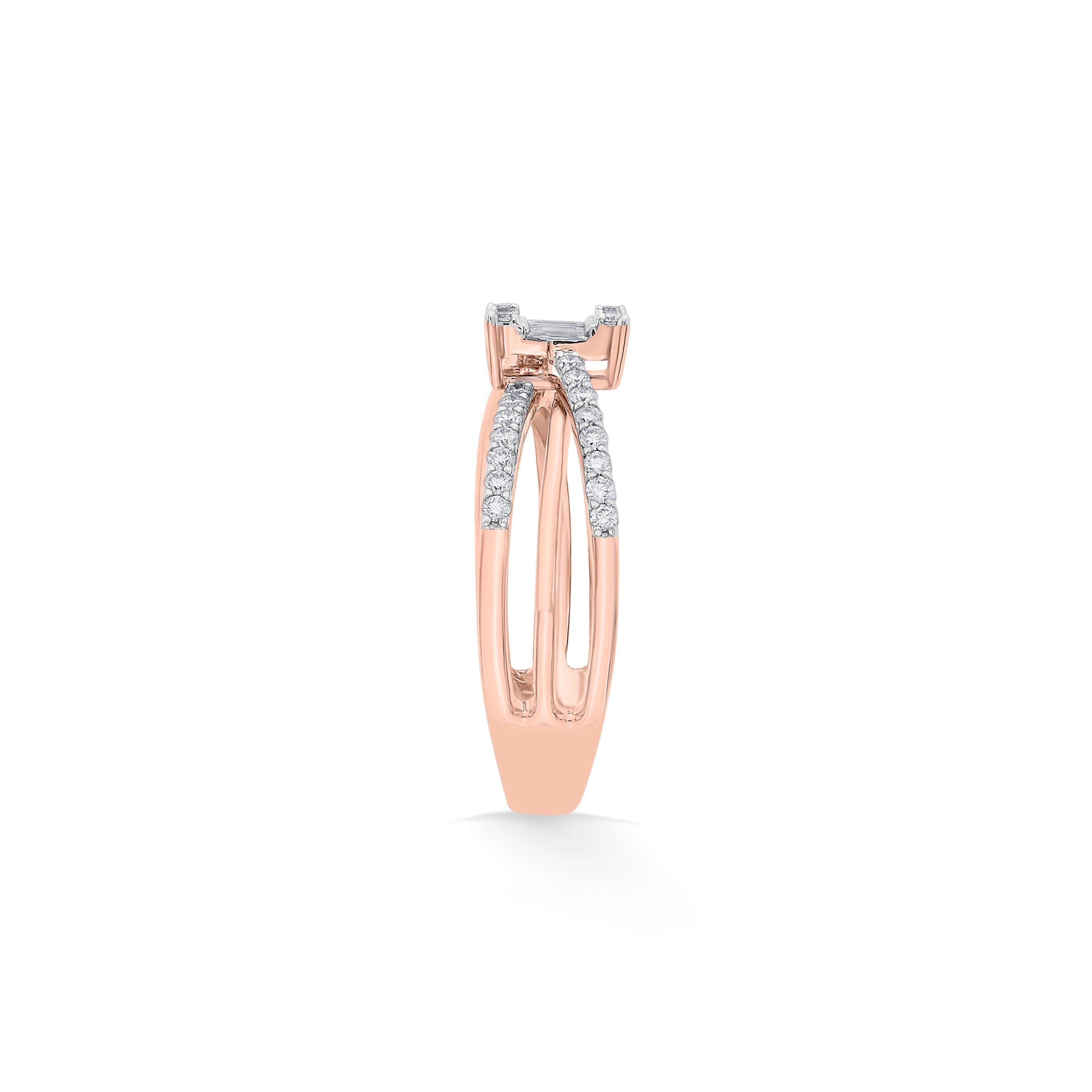 Regal Radiance Crossover Ring - Zen Diamond India