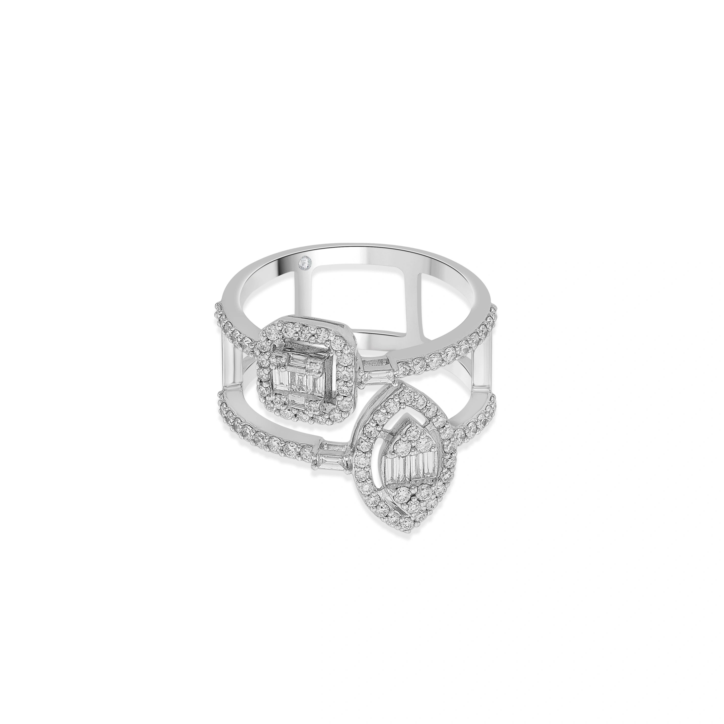 Dual Majesty Spark Ring - Zen Diamond India