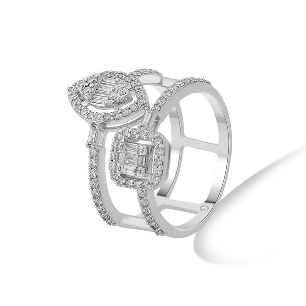 Dual Majesty Spark Ring - Zen Diamond India