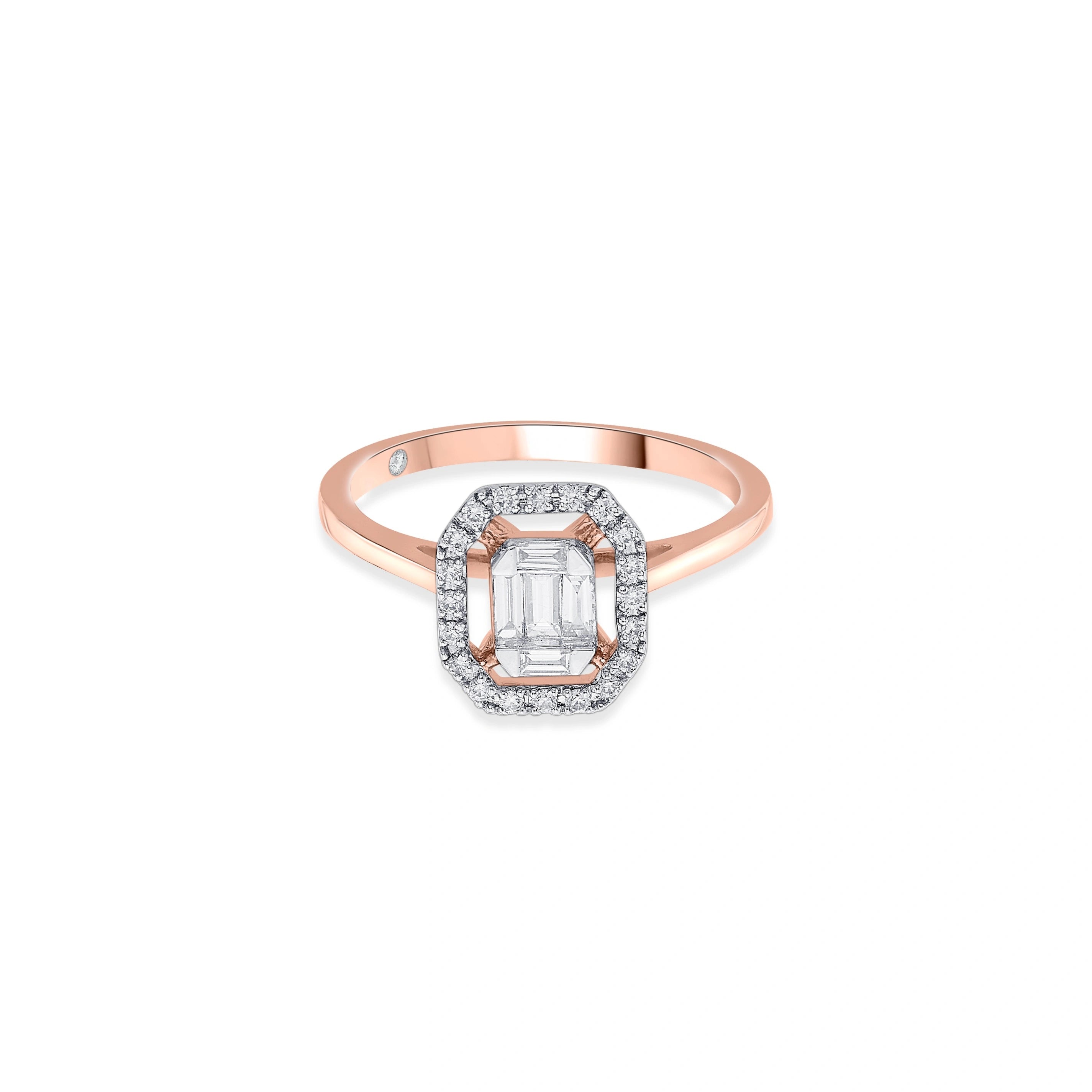 Rose Éclat Halo Ring - Zen Diamond India