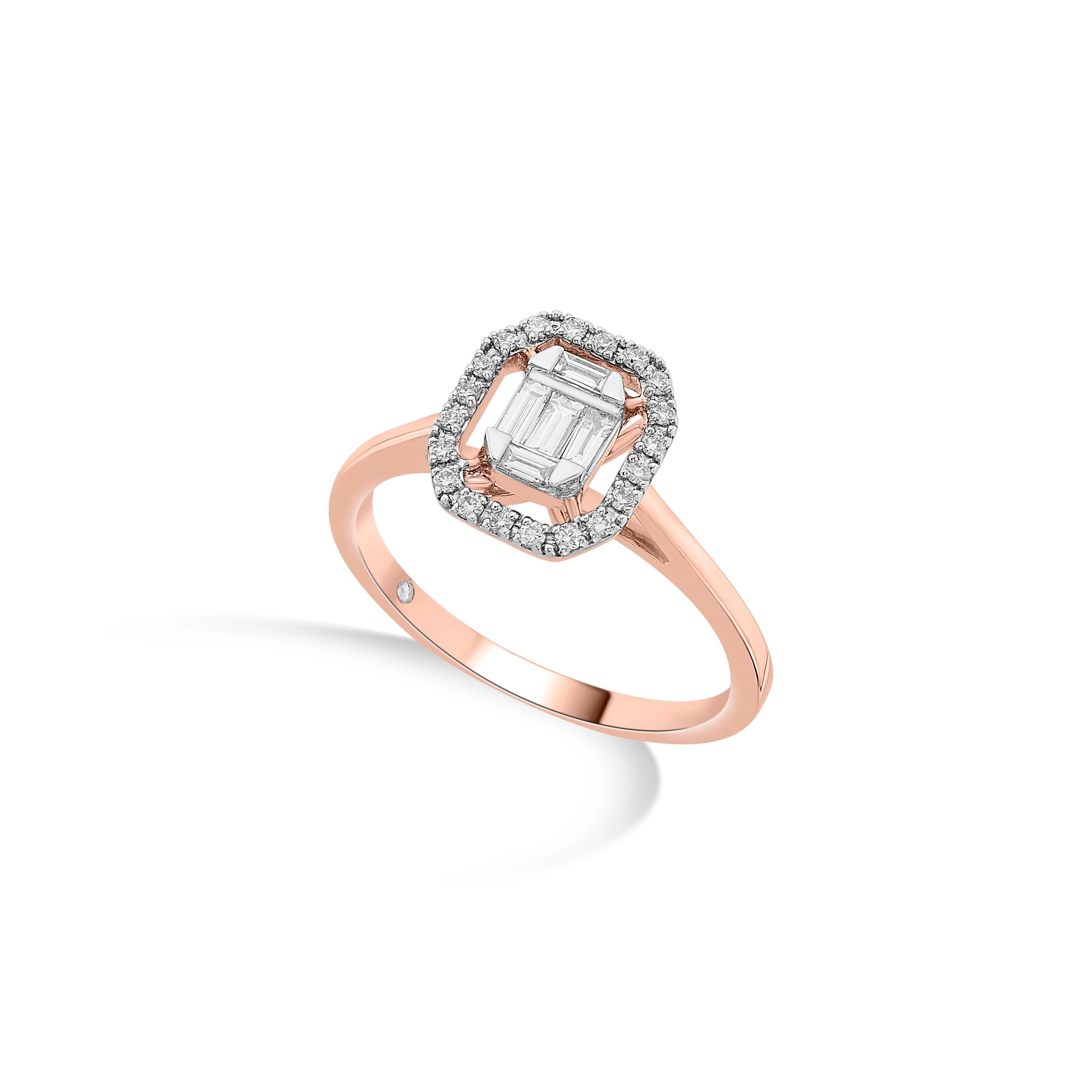 Rose Éclat Halo Ring - Zen Diamond India