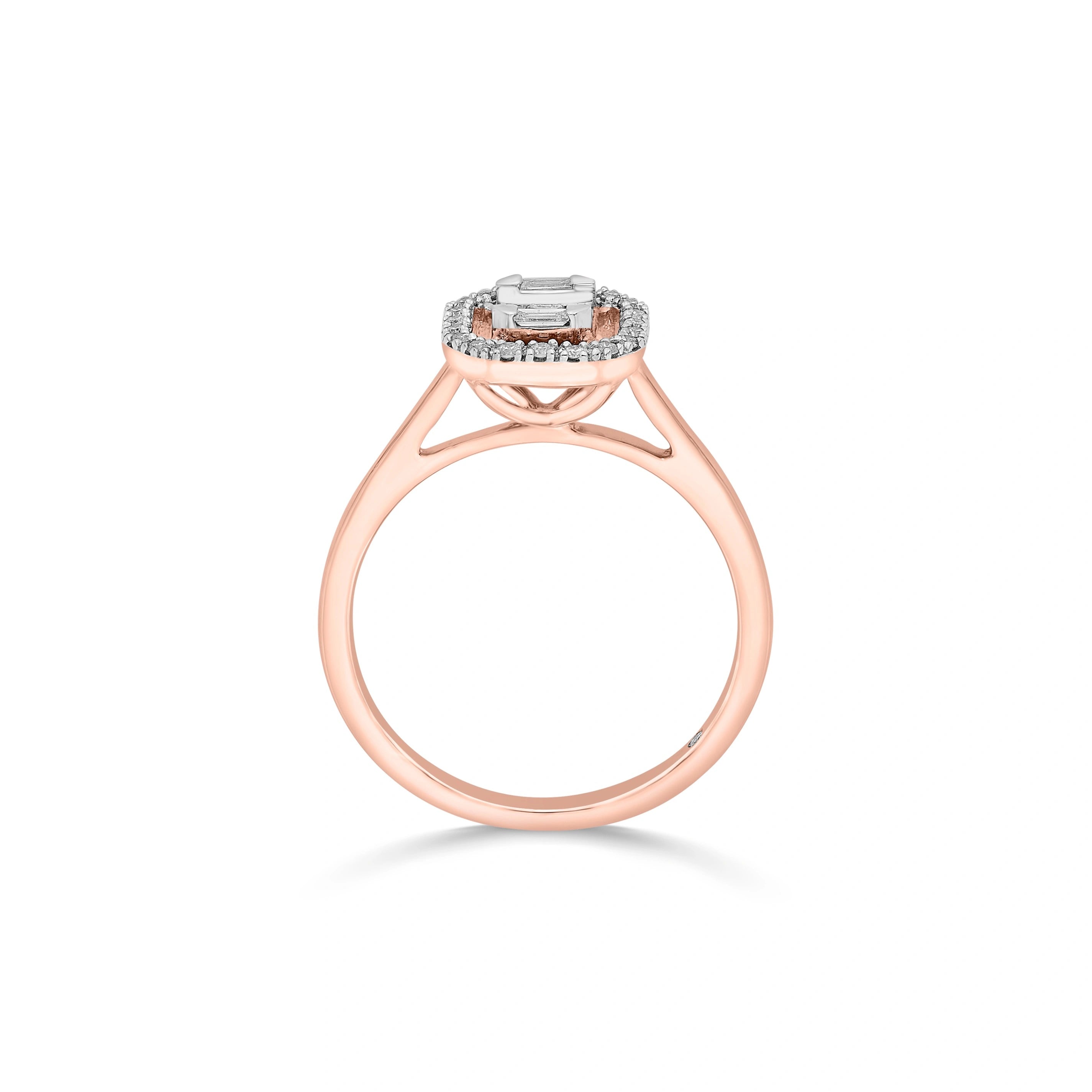 Rose Éclat Halo Ring - Zen Diamond India