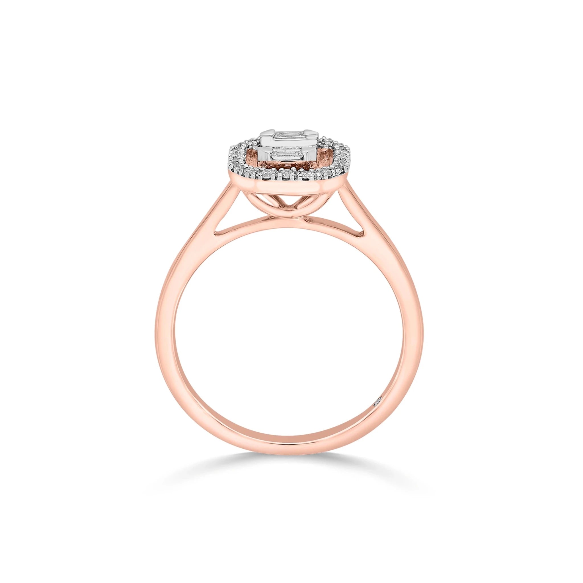 Rose Eclat Halo Ring - Zen Diamond India