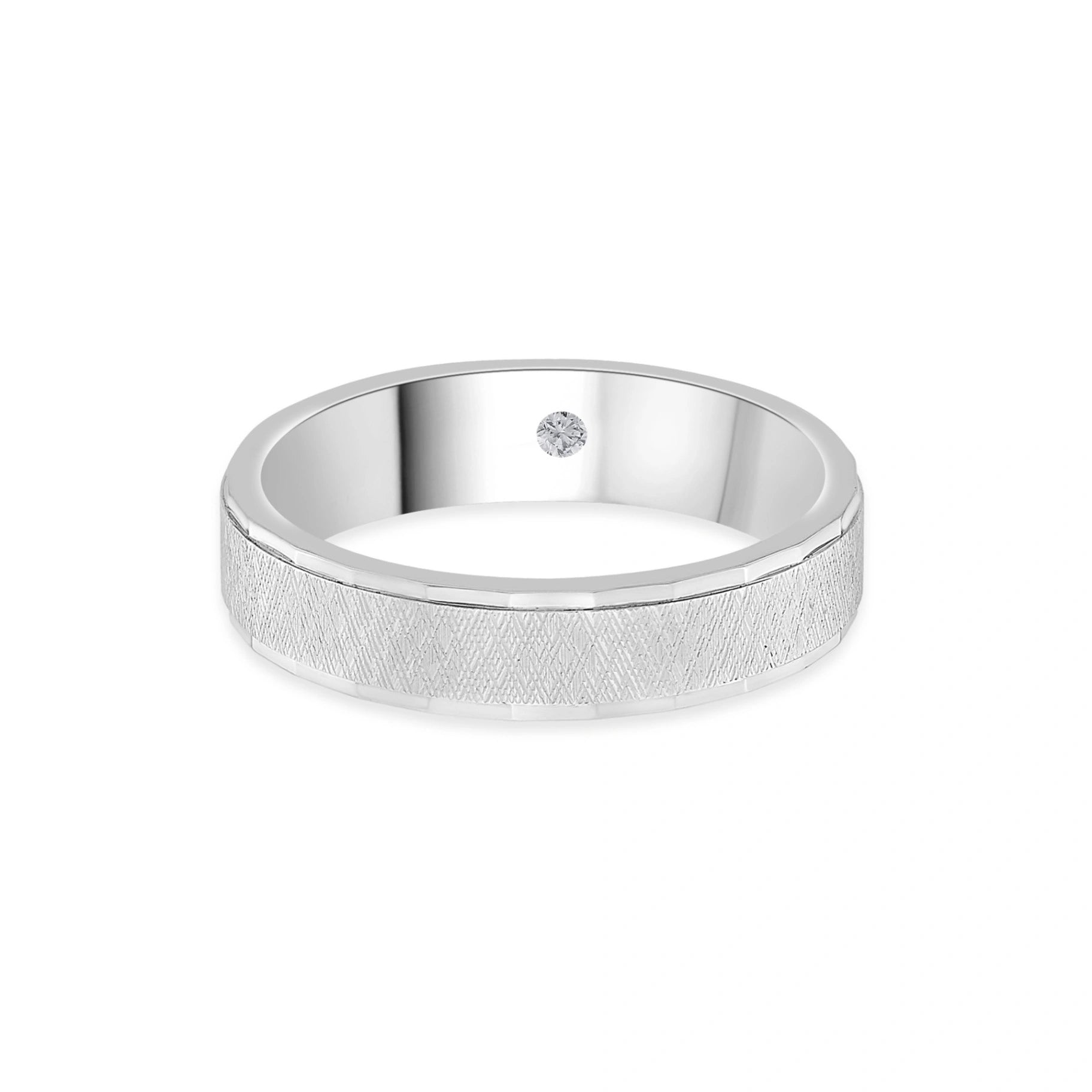 Hugo Eternal Frost Textured Ring - Zen Diamond India