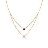 Golden Link Luxe Teardrop Symphony Necklace - Zen Diamond India