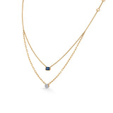 Golden Link Luxe Teardrop Symphony Necklace - Zen Diamond India