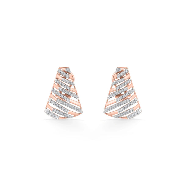 Tryst Modern Glint Earrings - Zen Diamond India