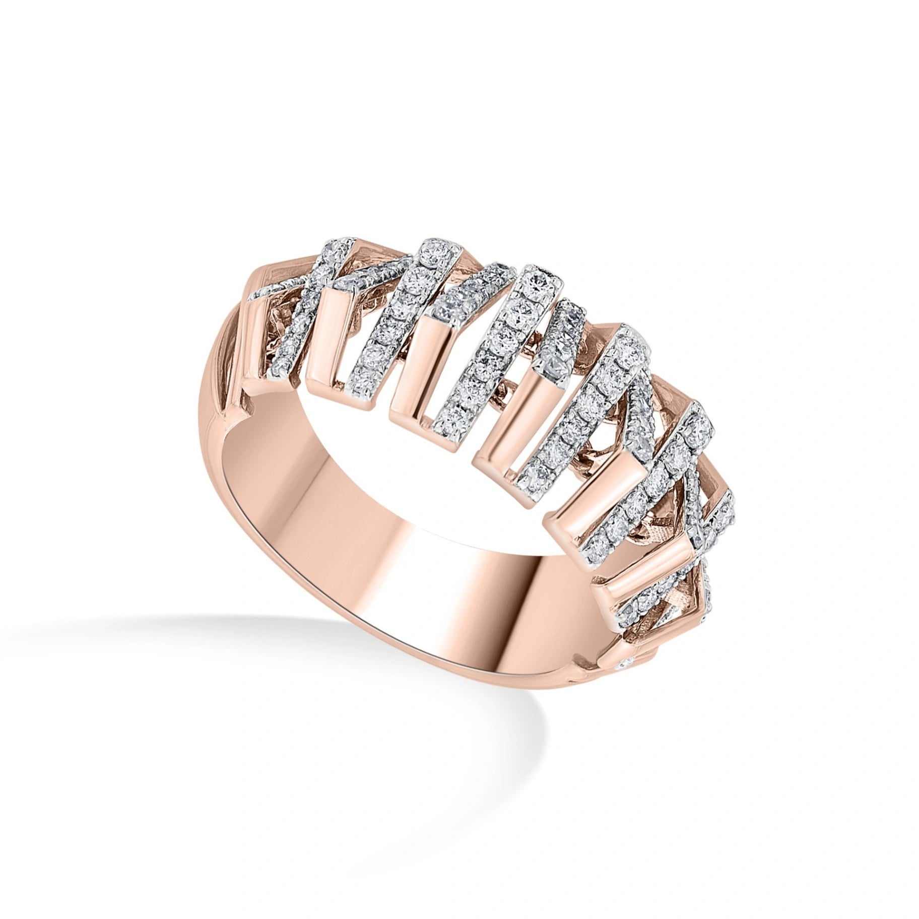 Tryst Glitz - Grid Ring - Zen Diamond India