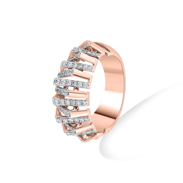 Tryst Glitz - Grid Ring - Zen Diamond India