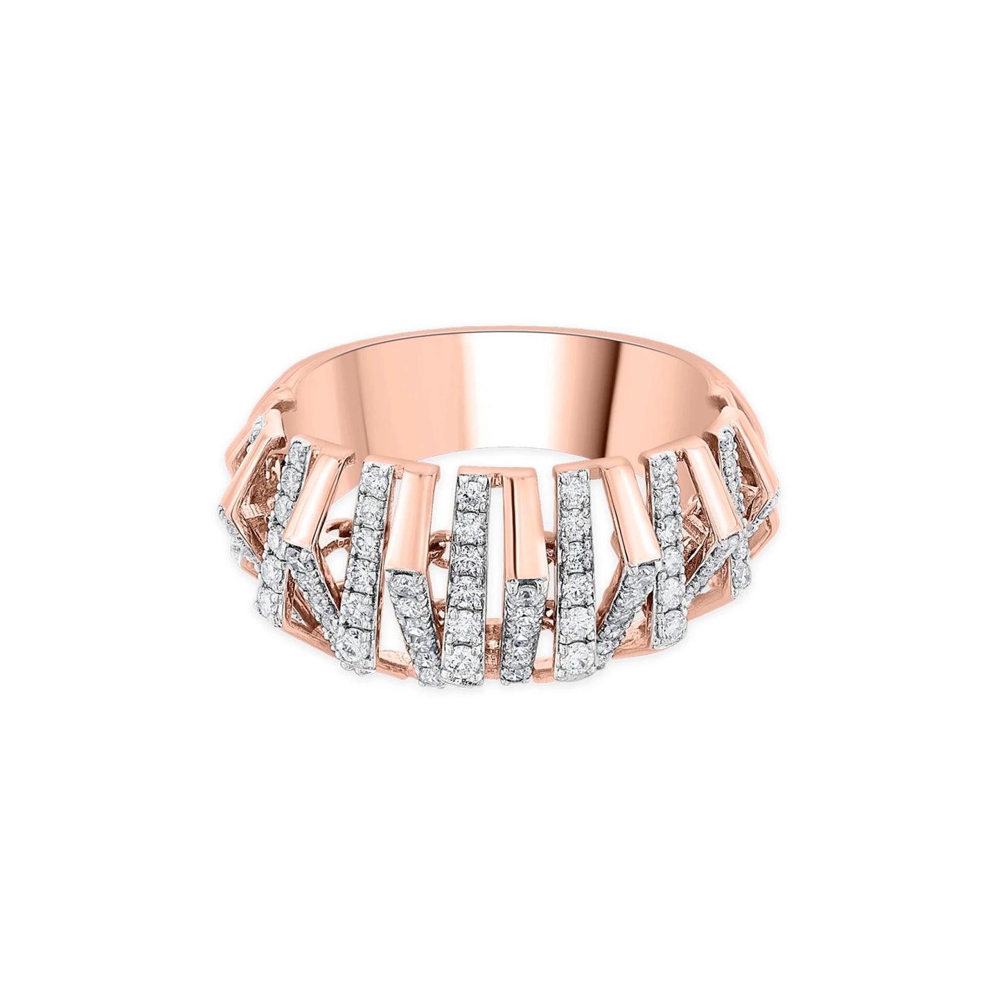 Tryst Glitz - Grid Ring - Zen Diamond India