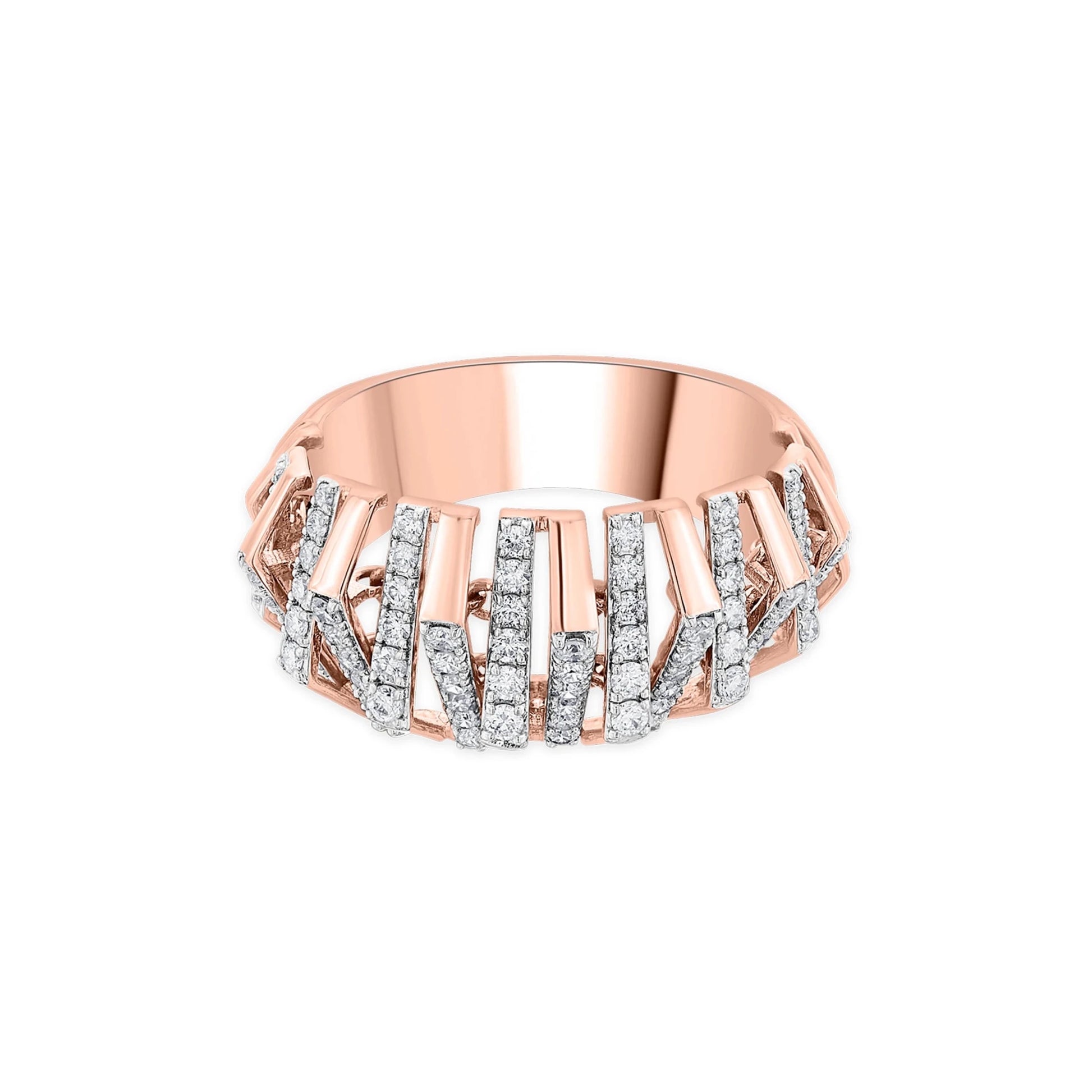 Tryst Glitz - Grid Ring - Zen Diamond India