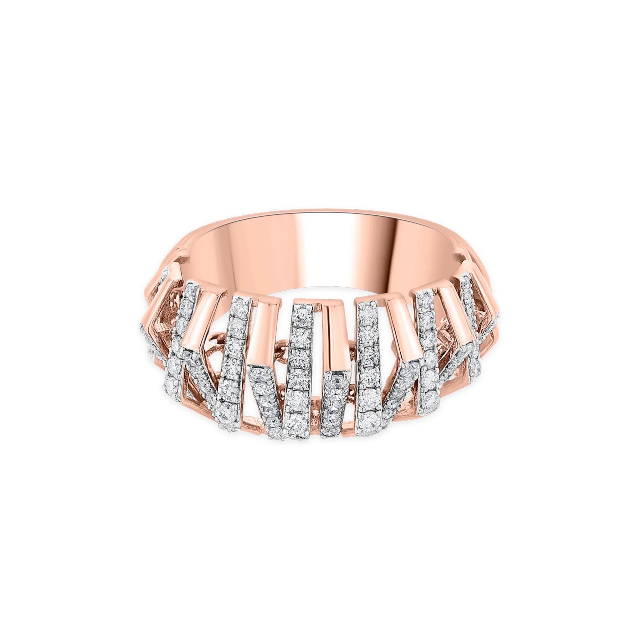 Tryst Glitz - Grid Ring - Zen Diamond India