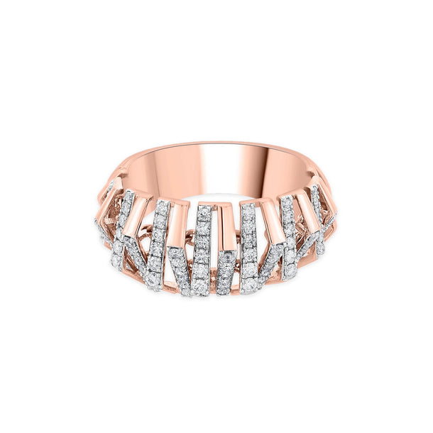 Tryst Glitz - Grid Ring - Zen Diamond India