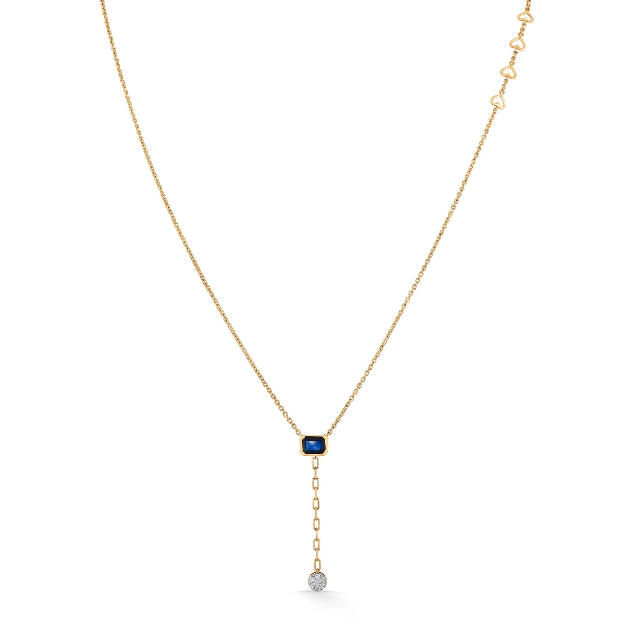 Golden Radiance Oval Halo Glam Necklace - Zen Diamond India