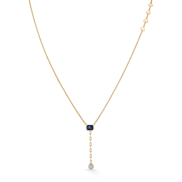 Golden Radiance Oval Halo Glam Necklace - Zen Diamond India