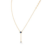 Golden Radiance Oval Halo Glam Necklace - Zen Diamond India