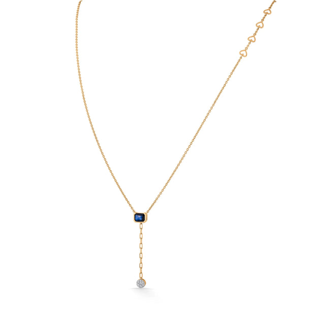 Golden Radiance Oval Halo Glam Necklace - Zen Diamond India