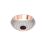 Tryst Radiant Tiered Sapphire Ring - Zen Diamond India