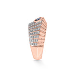 Tryst Radiant Tiered Sapphire Ring - Zen Diamond India