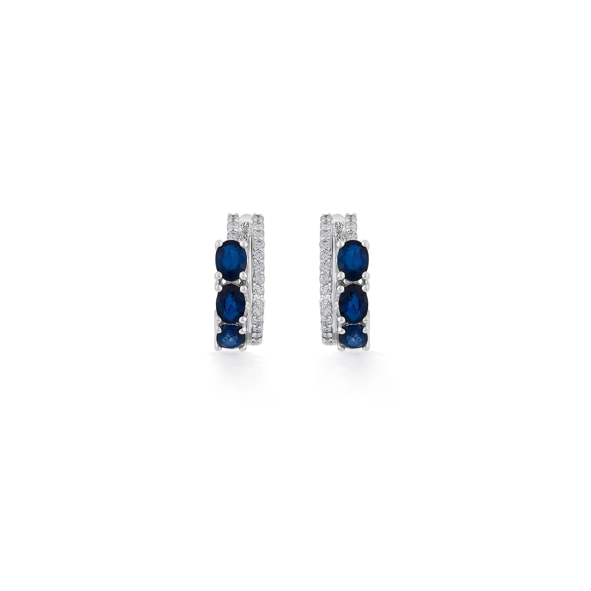 Toren Sapphire Glow Hoops - Zen Diamond India