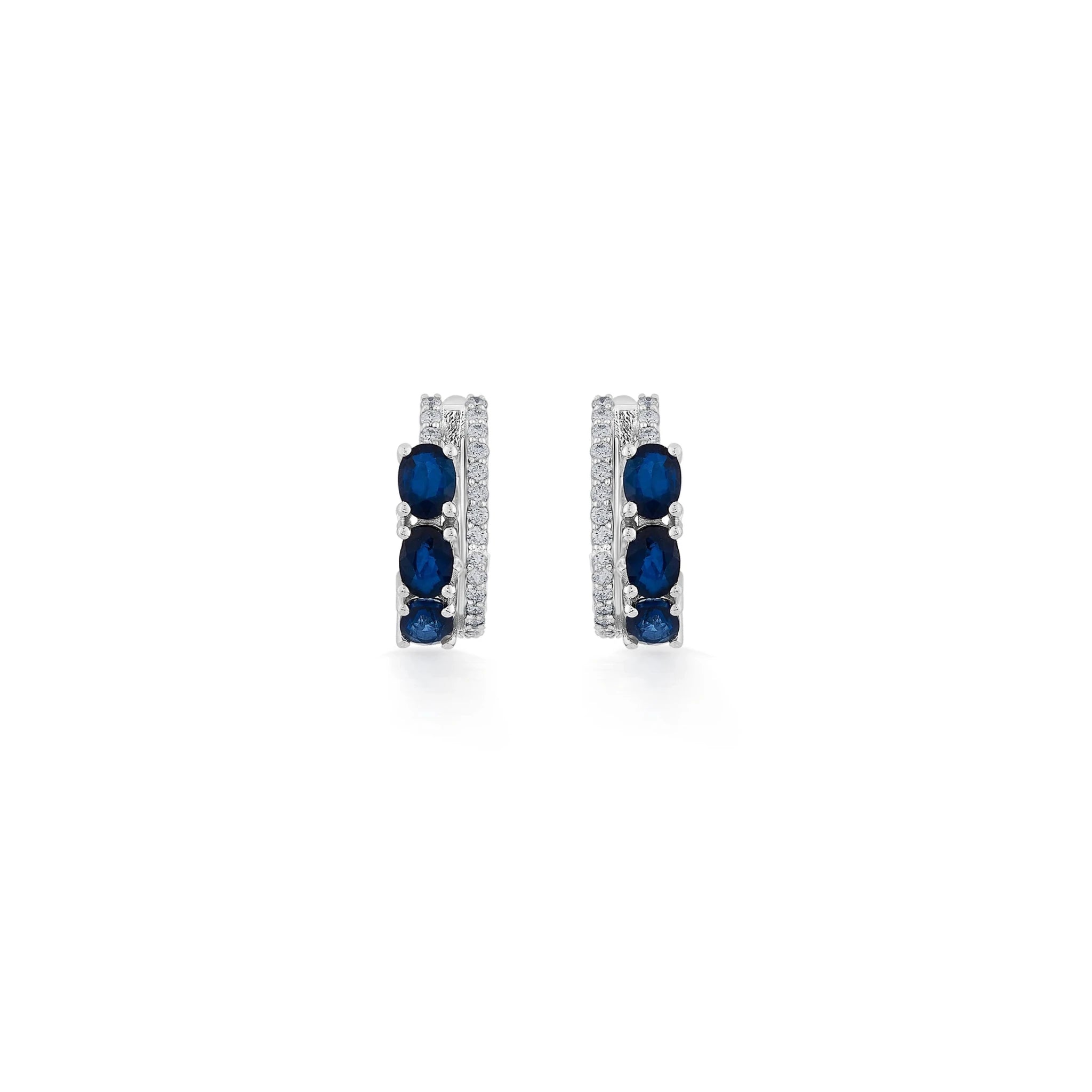 Toren Sapphire Glow Hoops - Zen Diamond India