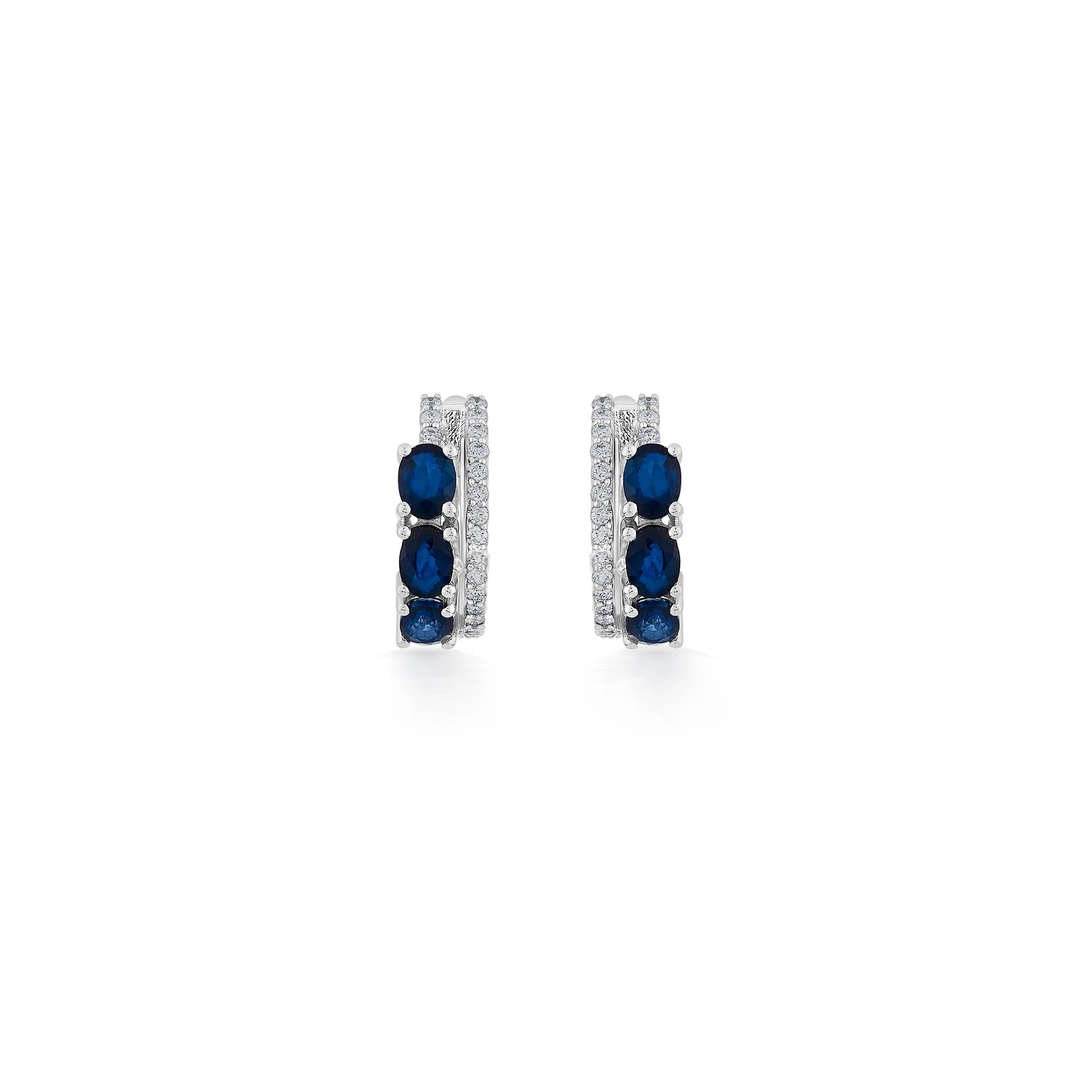 Toren Sapphire Glow Hoops