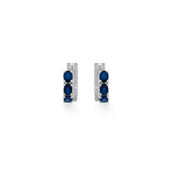 Toren Sapphire Glow Hoops - Zen Diamond India