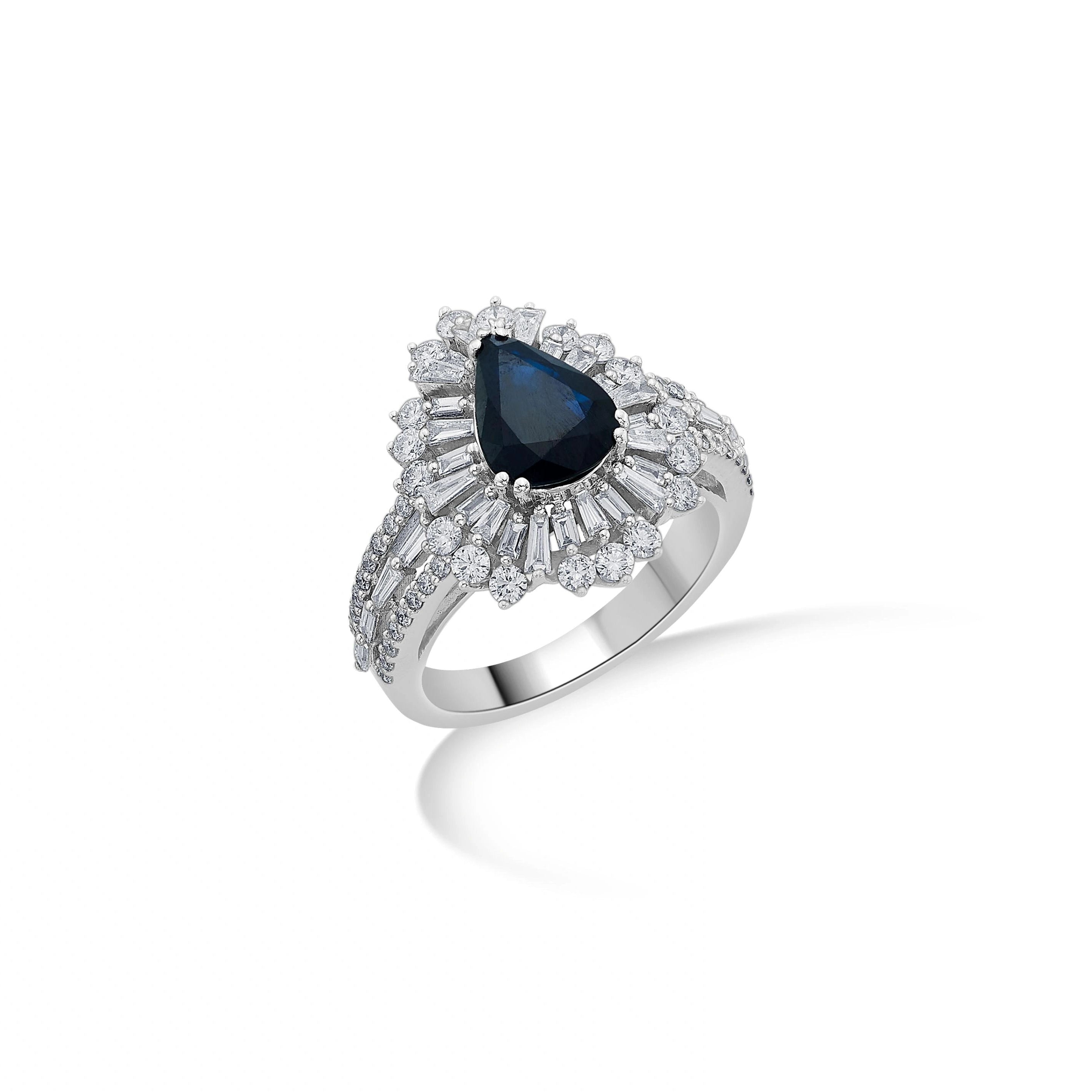 Toren Royal Sapphire Sunburst Ring