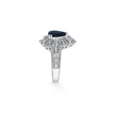 Toren Royal Sapphire Sunburst Ring - Zen Diamond India