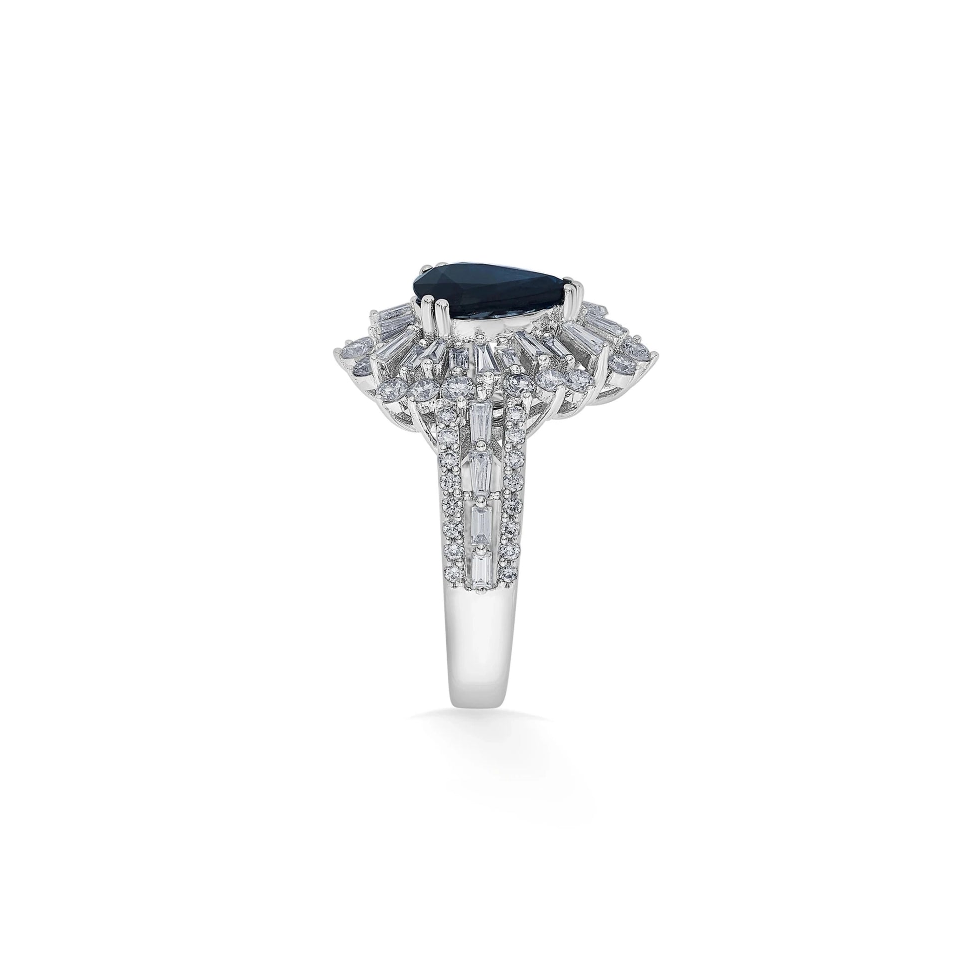 Toren Royal Sapphire Sunburst Ring - Zen Diamond India