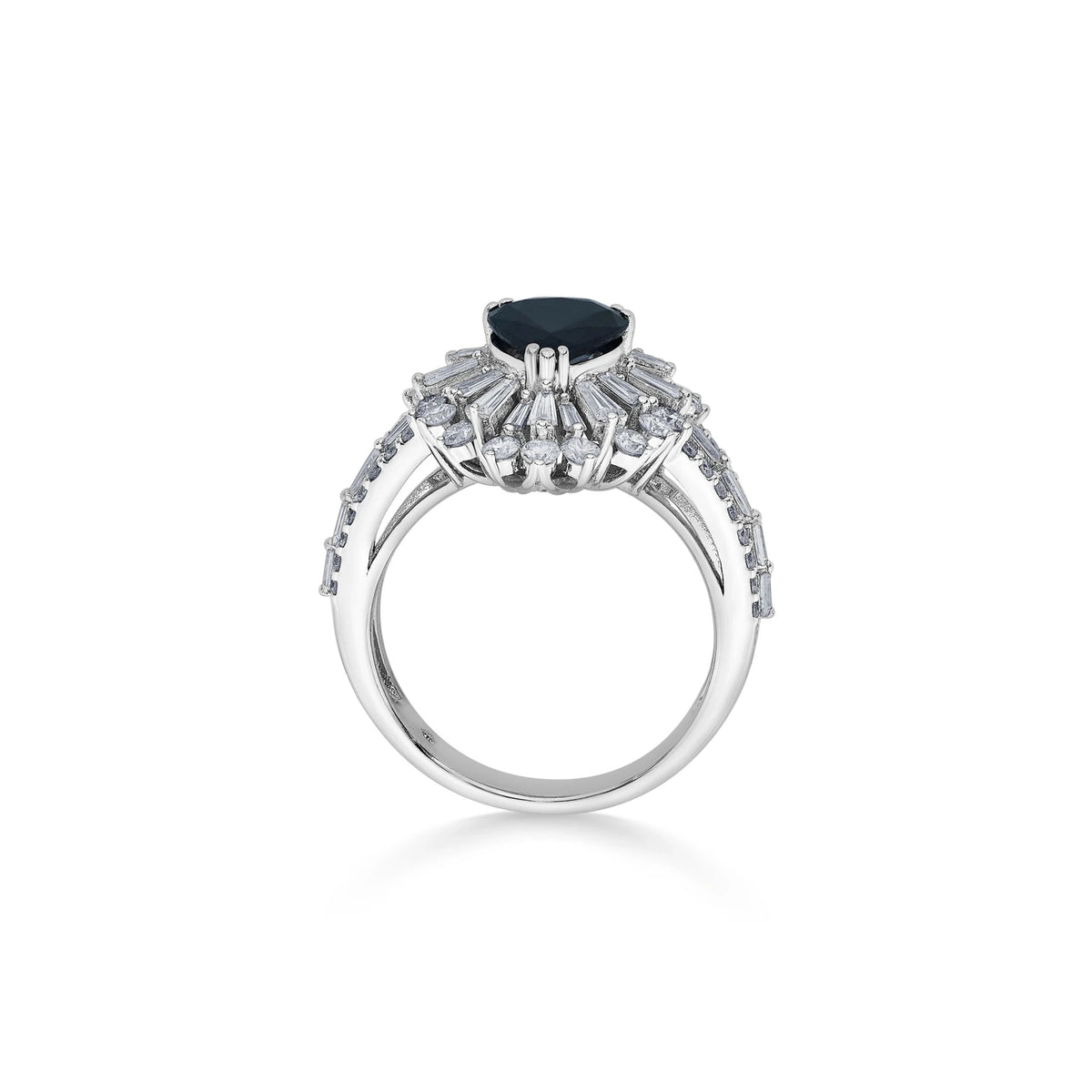 Toren Royal Sapphire Sunburst Ring - Zen Diamond India