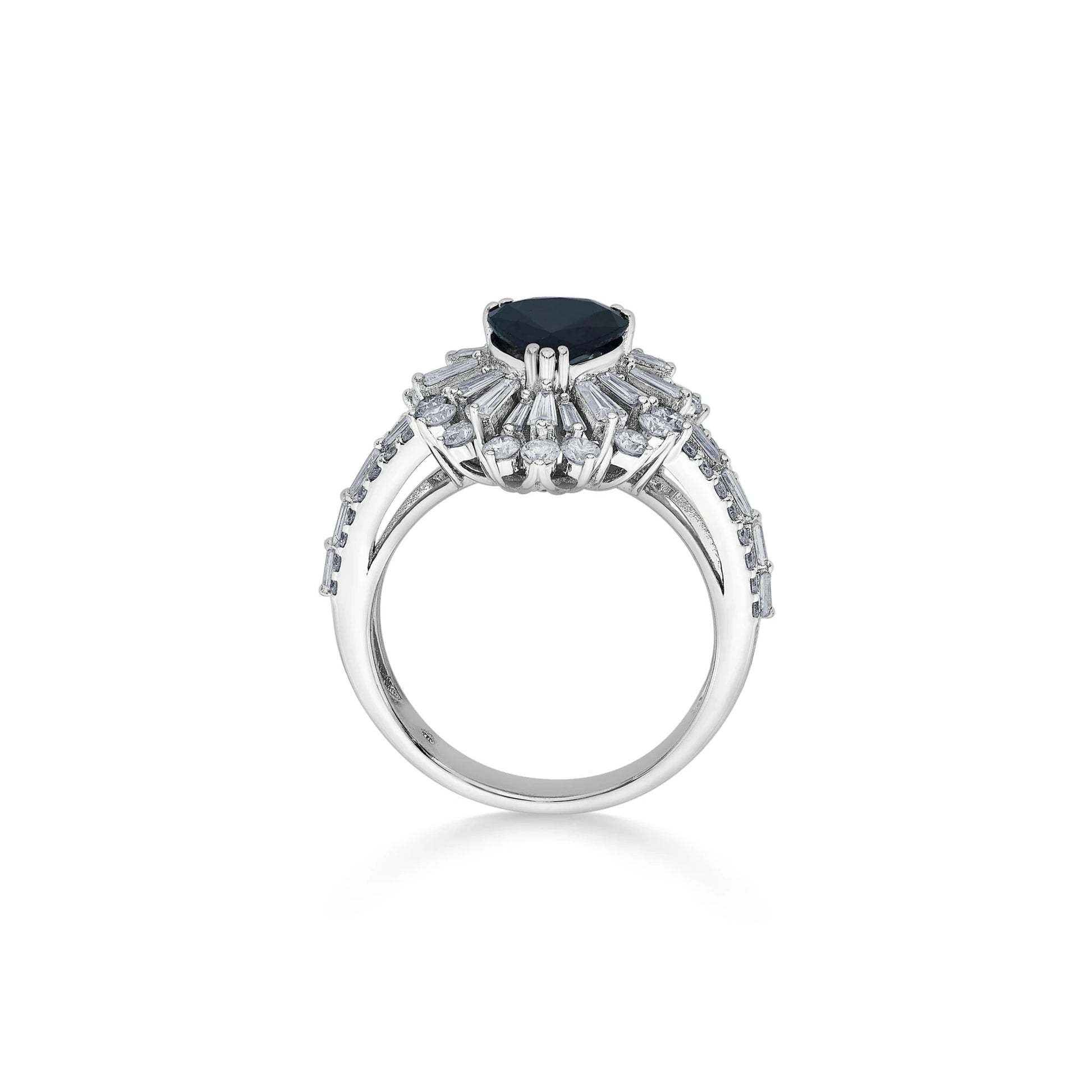 Toren Royal Sapphire Sunburst Ring - Zen Diamond India