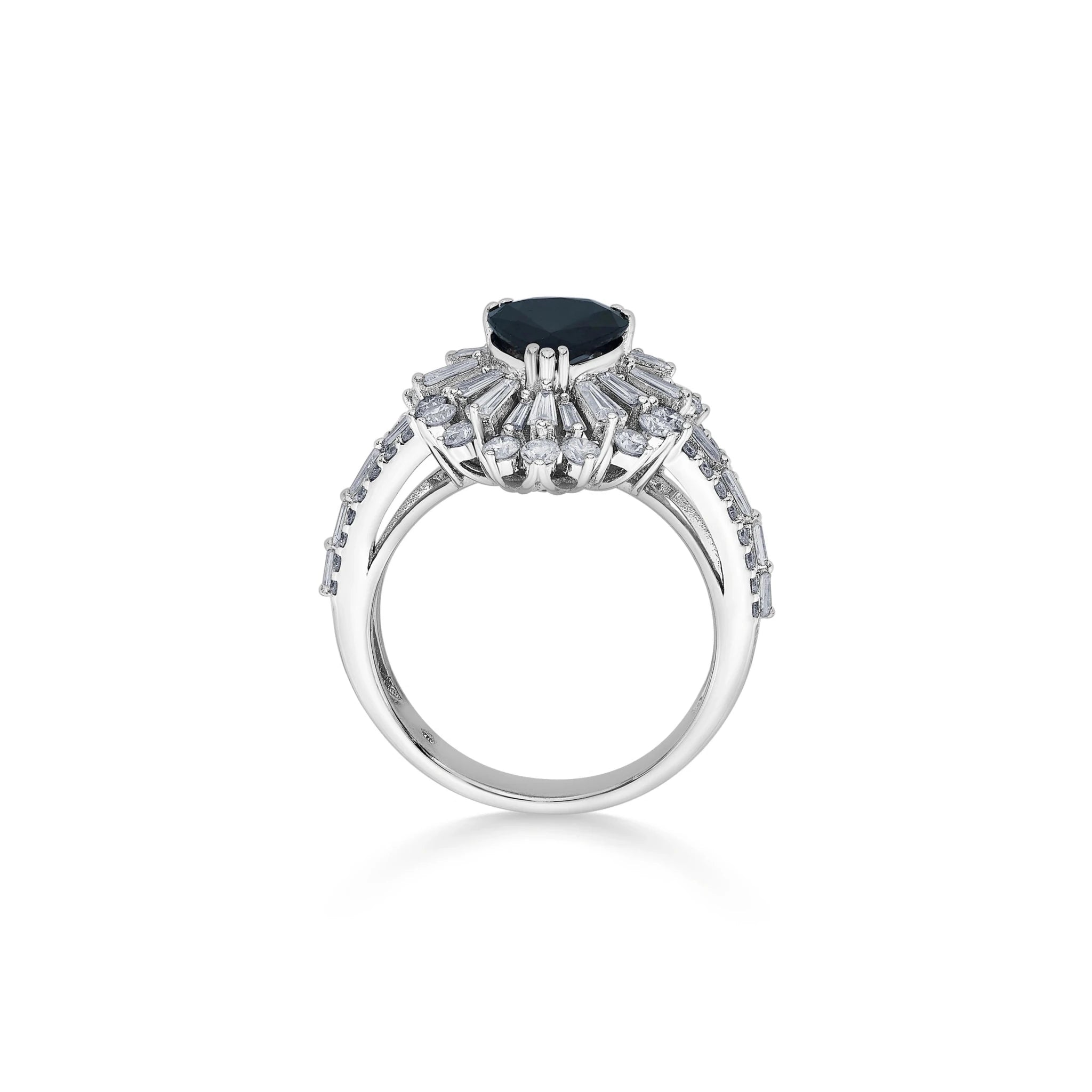 Toren Royal Sapphire Sunburst Ring - Zen Diamond India